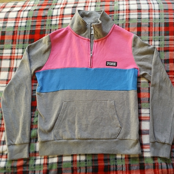 PINK Victoria's Secret Tops - PINK Colorblock Sweatshirt